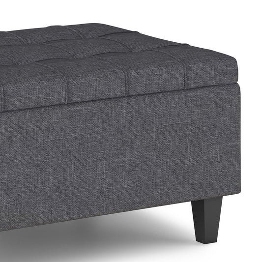 Harrison - Small Coffee Table Storage Ottoman - Dark Gray