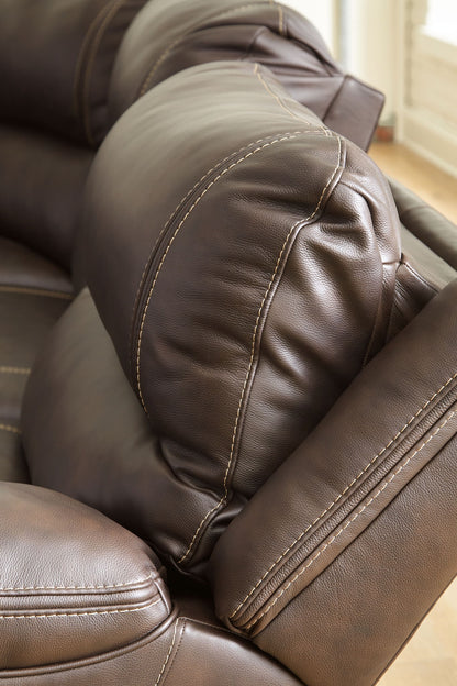 Dunleith - 2-Piece Power Reclining Loveseat - Chocolate