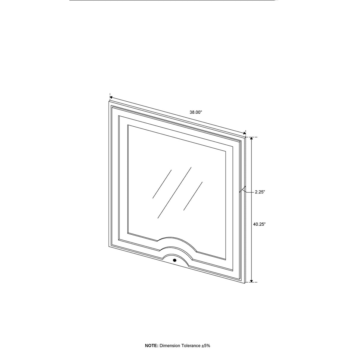 Isaiah - Mirror With Upholstered Frame And LED Lighting