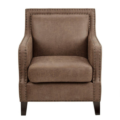 Shasta - Accent Chair With And Nail Buttons - Brown