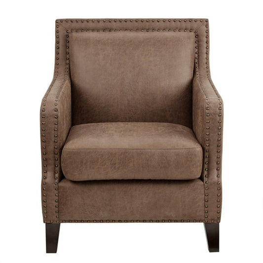 Shasta - Accent Chair With Nail Buttons - Brown
