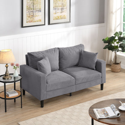 High Resilience Loveseat Sofa With Wooden Frame