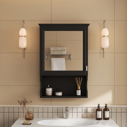 Wall Mounted Bathroom Storage Cabinet With Mirror, Soft Closing Hinges