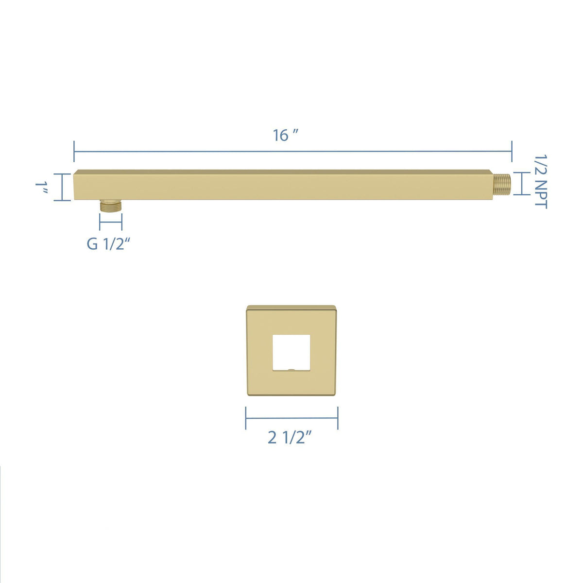 Wall Mounted Shower Arm With Flange