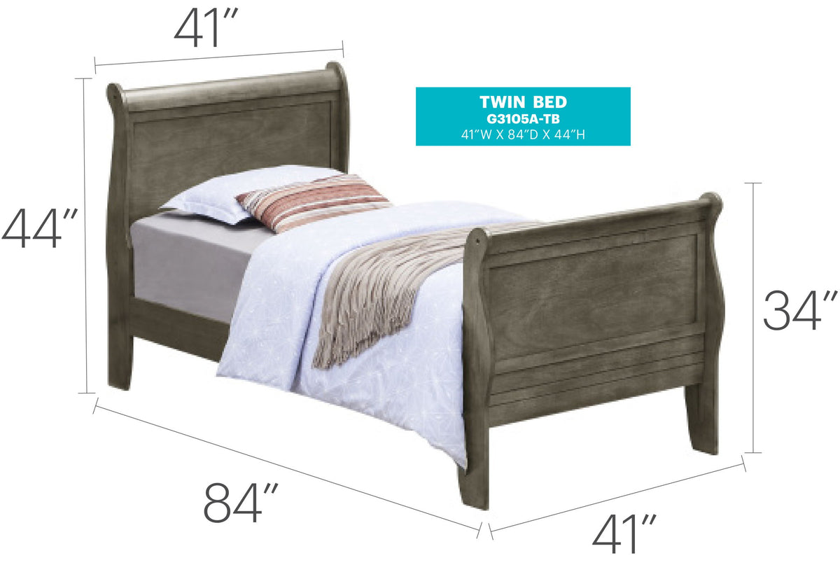 Panel Sleigh Bed