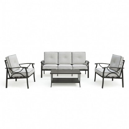 Patio Furniture Set With Coffee Table And Cushions For Backyard