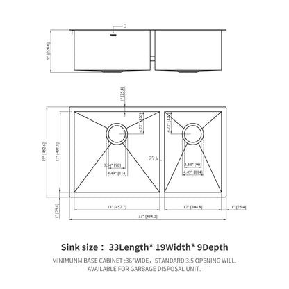 Modern Double Bowl Undermount Sink Design With 10" Deep Basins