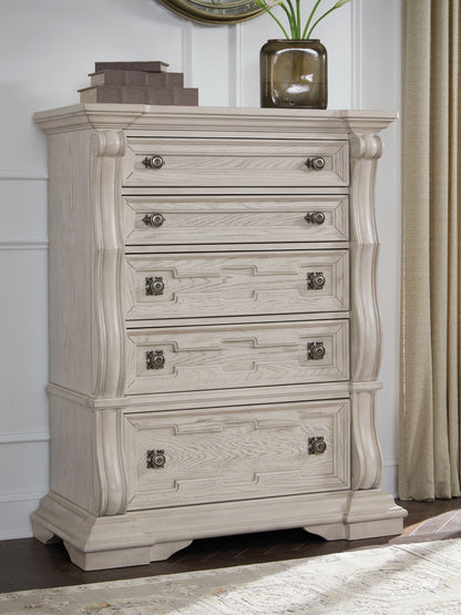 Bruchandi - Five Drawer Chest - Antique White