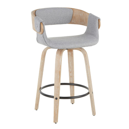 Elisa - Farmhouse Counter Stool (Set of 2) - Gray