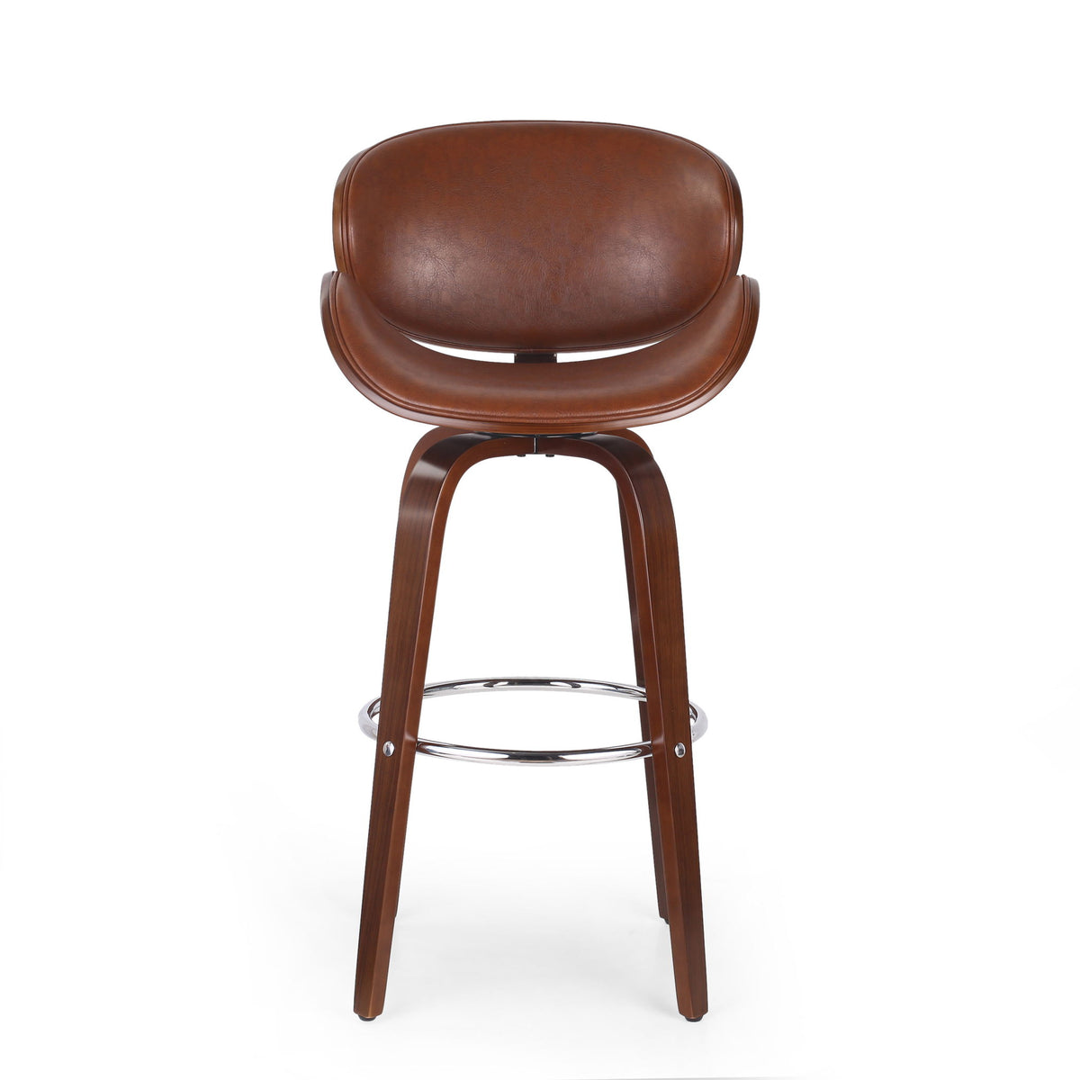 Lumos - Mid Century Modern Upholstered Swivel Barstool
