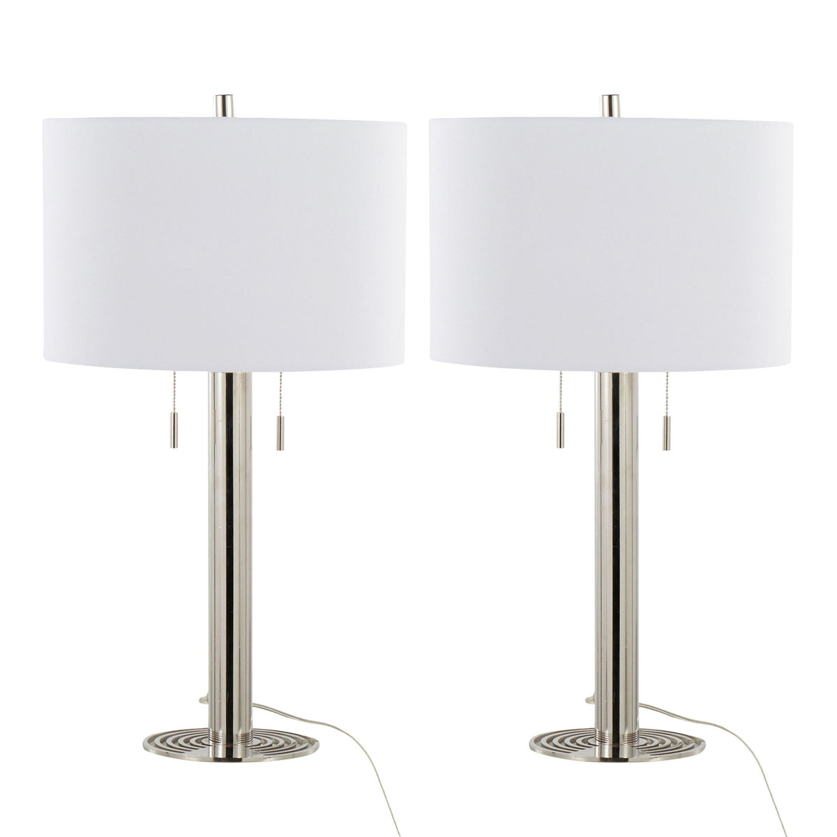 Master - 29" Contemporary Table Lamp (Set of 2) - Nickel