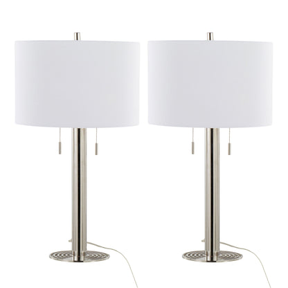 Master - 29" Contemporary Table Lamp (Set of 2) - Nickel