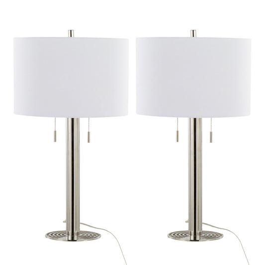 Master - 29" Contemporary Table Lamp (Set of 2) - Nickel