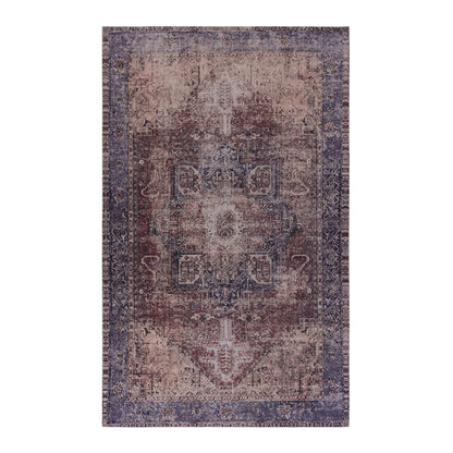 Maval - 3' X 5' Washable Area Rug - Burgundy