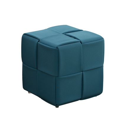 Modern Ottoman Foot Rest With Woven Design