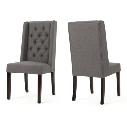 Sophisticated Tufted Dining Chair With High Back Design