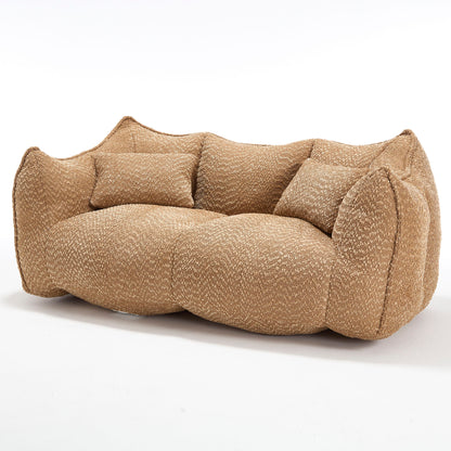 Comfortable Dual Beanbag Chair With High Resilience Foam Core For 2 People