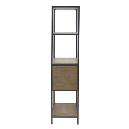 Darley - 3 Shelf Bookcase With Storage Cabinet - Gray
