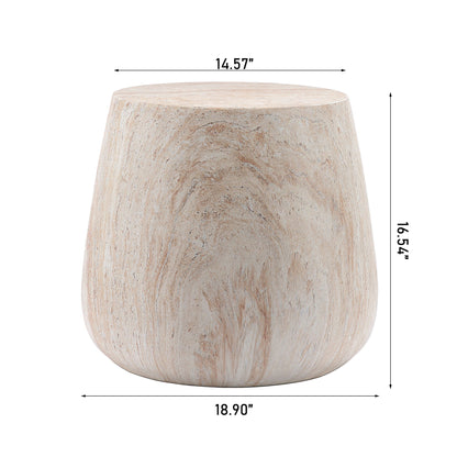 Drum Accent Coffee Table - Beige / Yellow