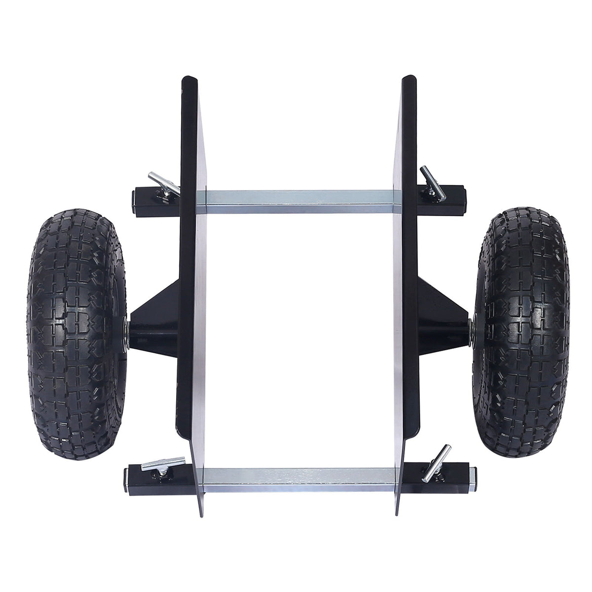 Heavy Duty 600Lb Panel Dolly With 10In. Pneumatic Wheels Alloy Steel - Black
