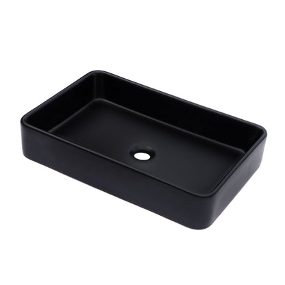 Modern European Design Ceramic Rectangular Vessel Bathroom Sink