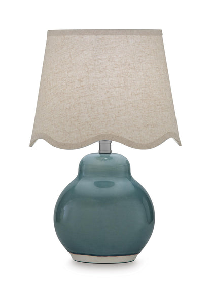 Byronburg - Ceramic Table Lamp - Blue / Beige
