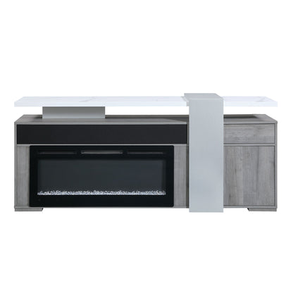 Zorra - Entertainment Unit With Bluetooth Speaker - Gray