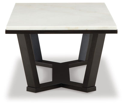 Fostead - Rectangular Cocktail Table - White / Espresso