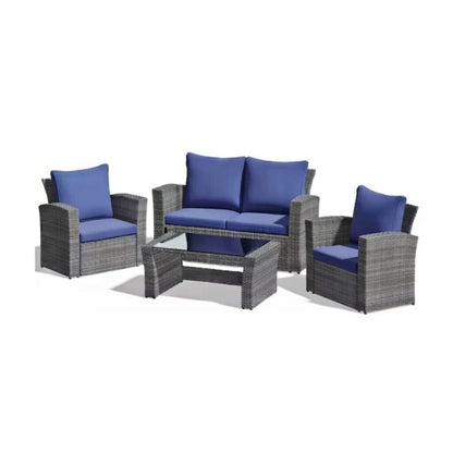 Modern Patio Set With Table And Cushions
