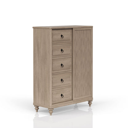 5 Drawer Door Chest - Sand