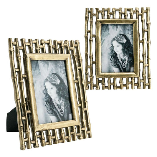 Photo Resin Frame, Opening (Set of 2) - Gold