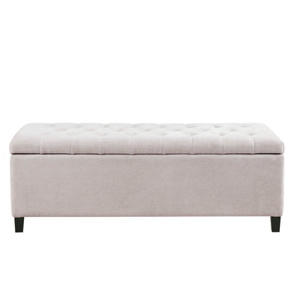 Elegant Design Tufted Top, Soft Close Storage Bench