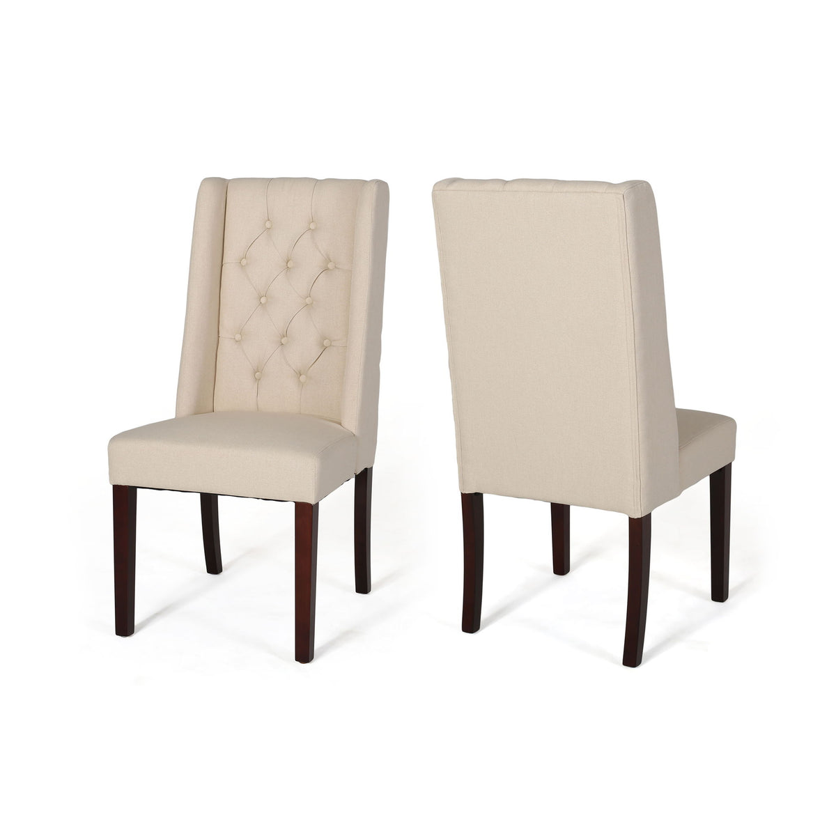 Sophisticated Tufted Dining Chair With High Back Design