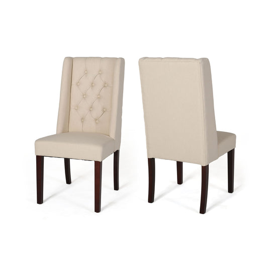 Sophisticated Tufted Dining Chair With High Back Design