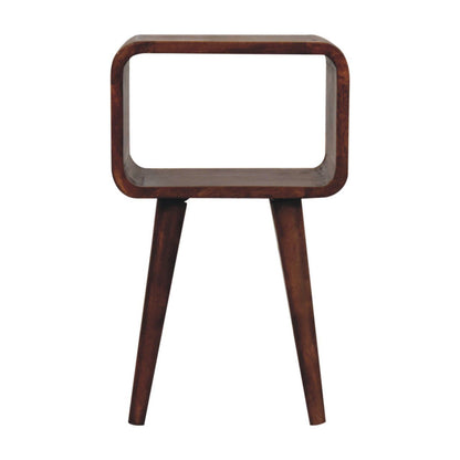 Mini Curved Open Nightstand - Caramel