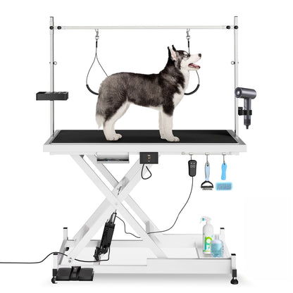 Super Deluxe Electric Pet Grooming Table, Height Adjustable