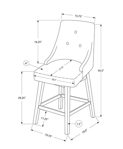 Swivel Stool Bar Height, Transitional (Set of 2)