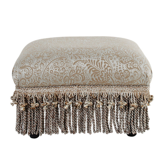 Fiona - Accent Footstool Ottoman - Beige