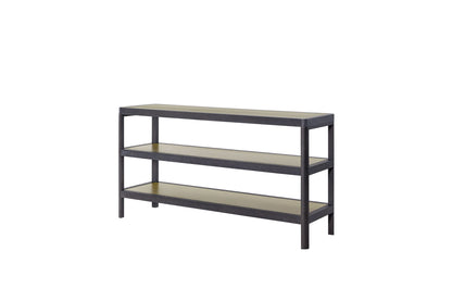Console Table With Insets - Black
