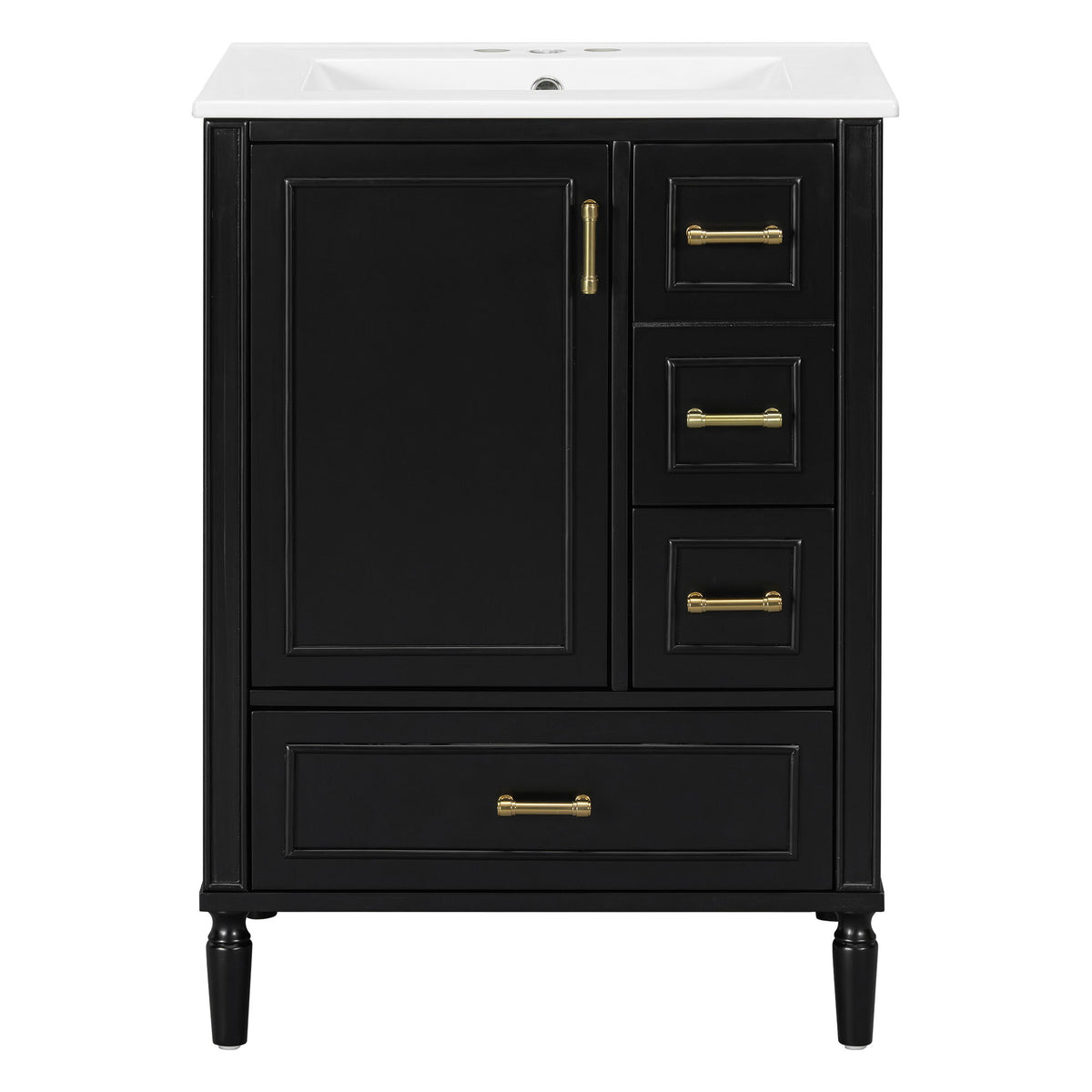Traditional Bathroom Vanity Set With Soft Close Doors