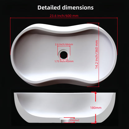 Bathroom Vessel Sink With Wavy Design