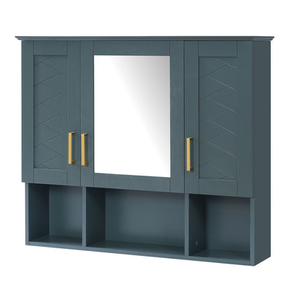 Modern Wall Mounted Medicine Cabinet With Adjustable Shelves, Soft Close Doors, High Define Mirror