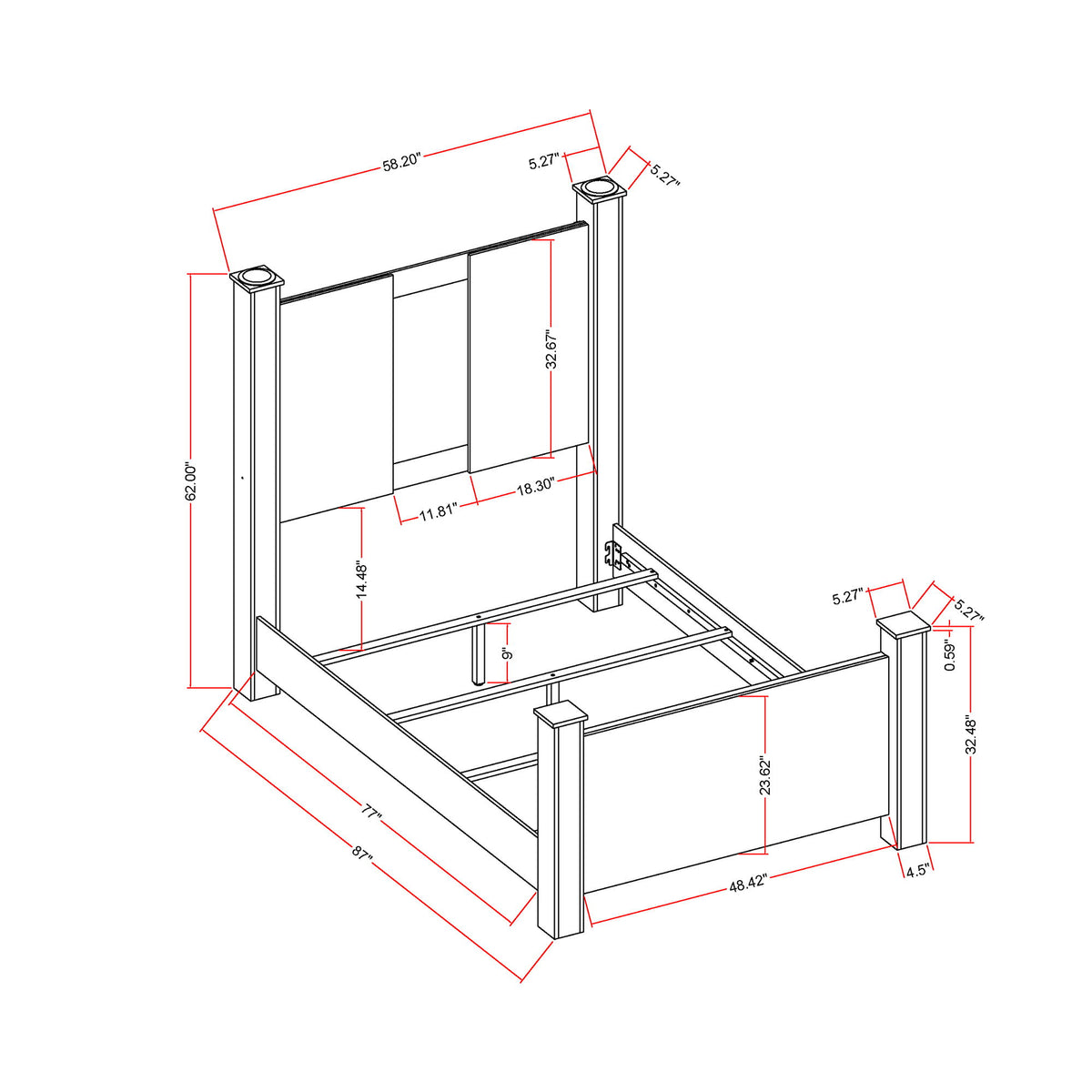 Lorenzo - Bed With Speakers And Glittered Detailing