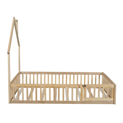 House Platform Bed With Guardrail