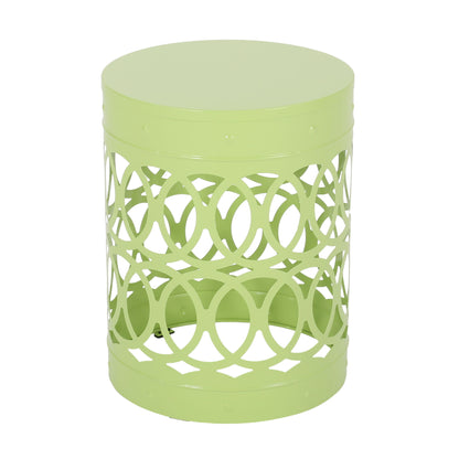 Outdoor Metal Large End Table, Modern Design