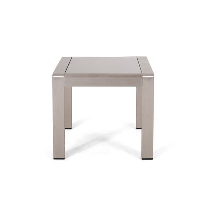 Cape Coral - Contemporary Side Table With Frosted Glass Top