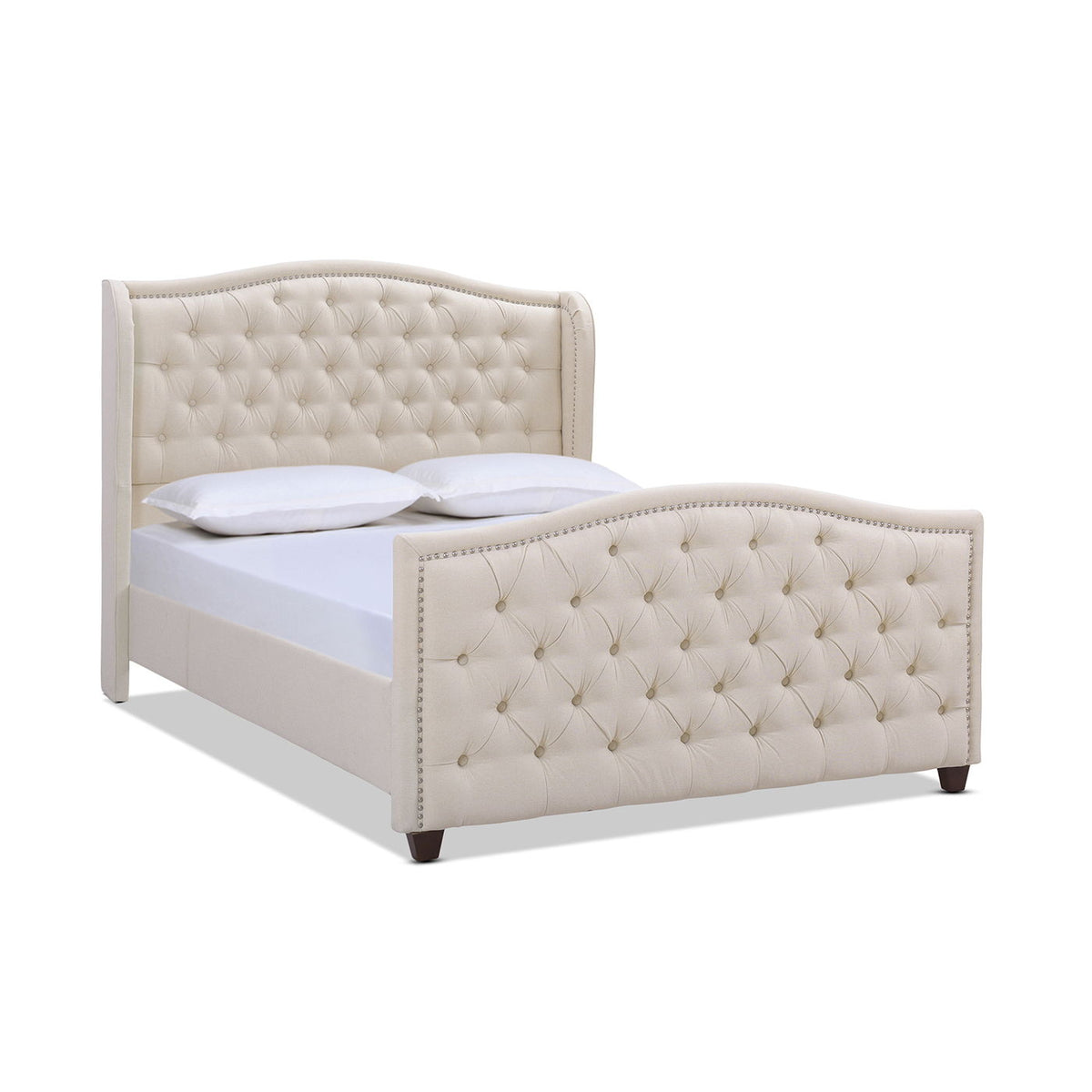 Marcella - Upholstered Shelter Headboard Bed