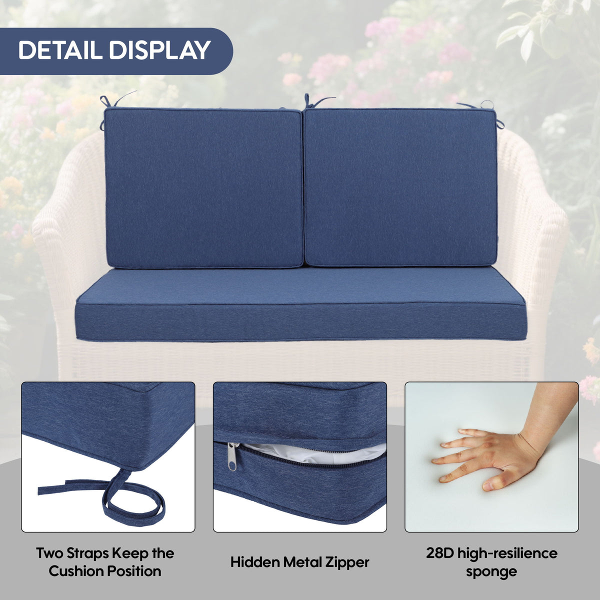Deep Seat Waterproof Replacement Patio Chair Cushions For Patio Furniture