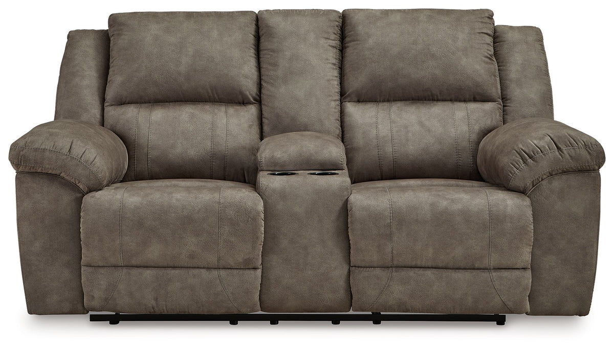Laresview - Dbl Reclining Loveseat with Console - Fossil