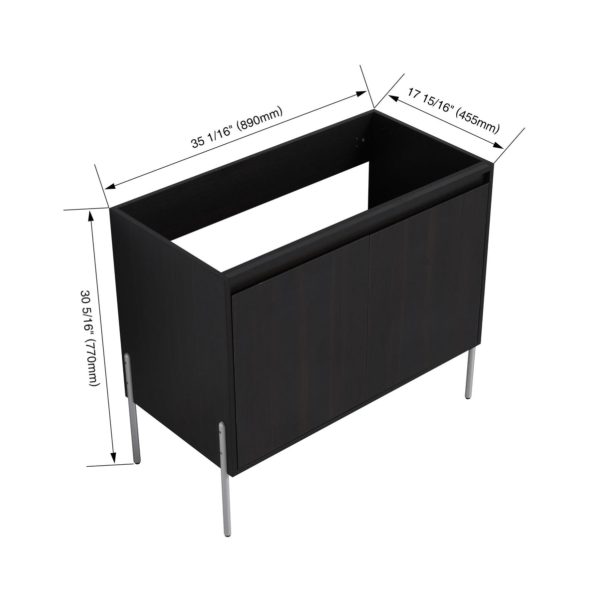 Freestanding Bathroom Vanity & Soft Close Cabinet Doors